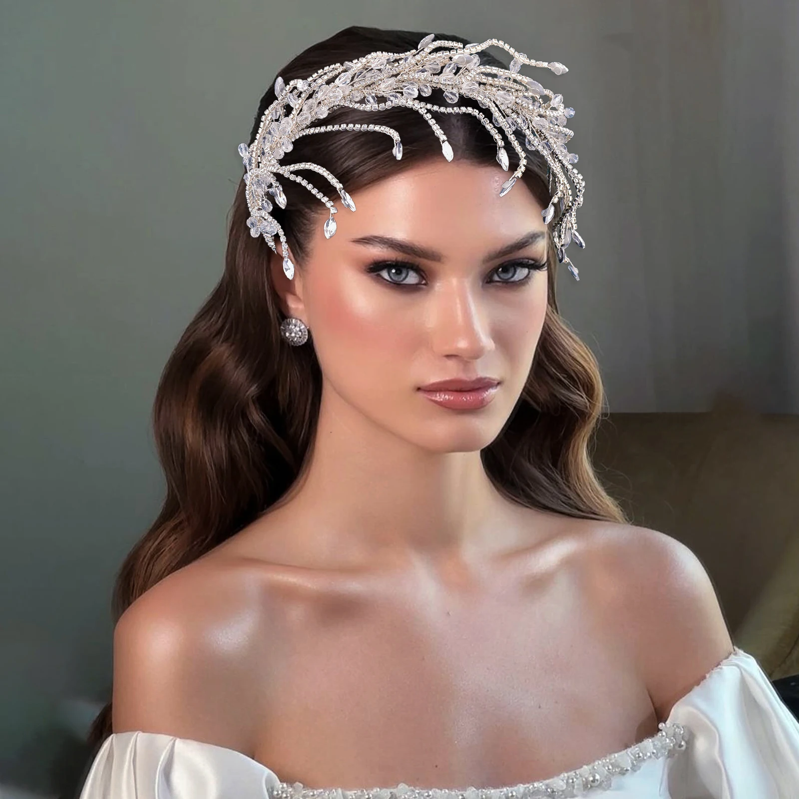 

DZ162 Wedding Hair Accessories Bridal Hair Band Rhinestone Bridesmaid Jewelry Crystal Women Headband Fashion Bride Headwear