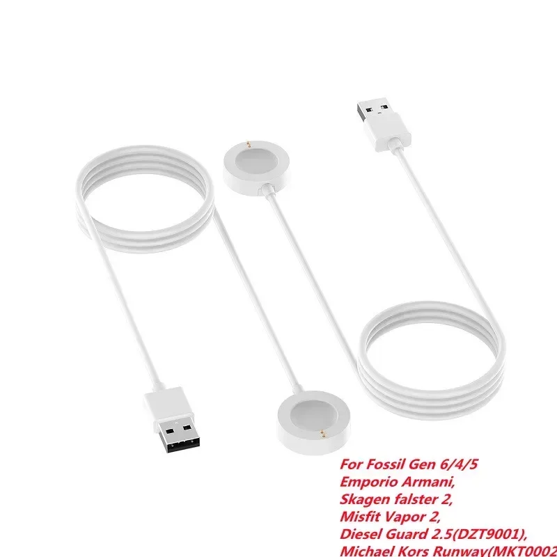 USB Charger Cable For Fossil Gen 6/5/4/Skagen falster 2/Misfit Vapor 2 Smartwatch Charging Dock Bracket