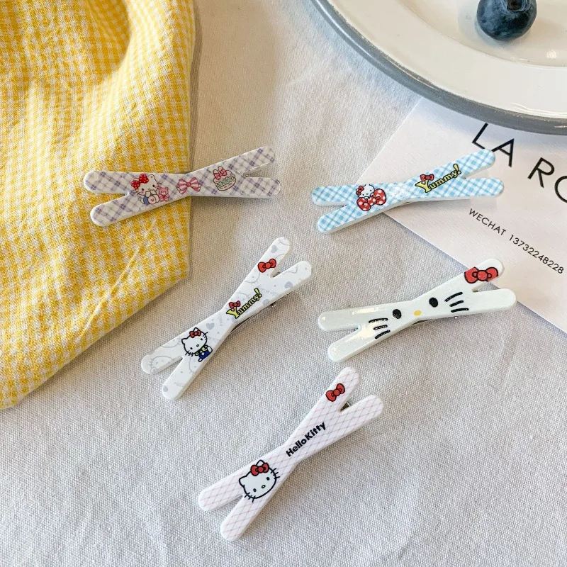 

5 пар милых заколок для волос с мультяшным принтом, заколки в виде утконоса для девочек, милые аксессуары для волос, заколки для ежедневного украшения волос F951