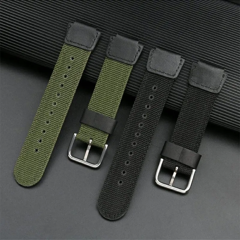 16mm 18mm Nylon Watch Strap For Casio DW5600 GW-5000 GW-M5610 AE1200 SGW300/400 MRW200 Series Modified Canvas Watch Strap