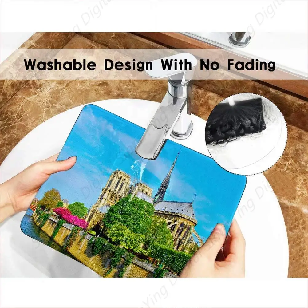 Notre Dame Cathedral Mouse Pad Gift Souvenir Rubber Non Slip Suitable For Gaming Office Laptop 18*22cm