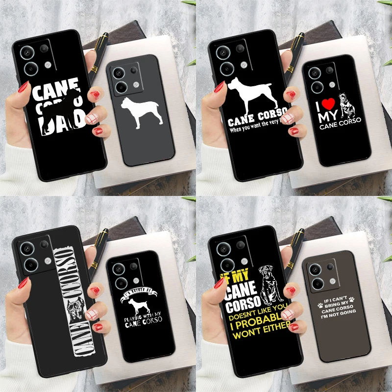 Cane Corso Mastiff Quotes Case For Xiaomi Redmi Note 13 Pro 14 12 11 9 10 9S 10S 11S 12S Redmi 13C 10C 12C 14C Cover