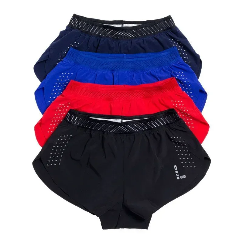 Sport Shorts Man Marathon Shorts with Inner Pocket Long Distance Running Sport Pants Track Field Tights