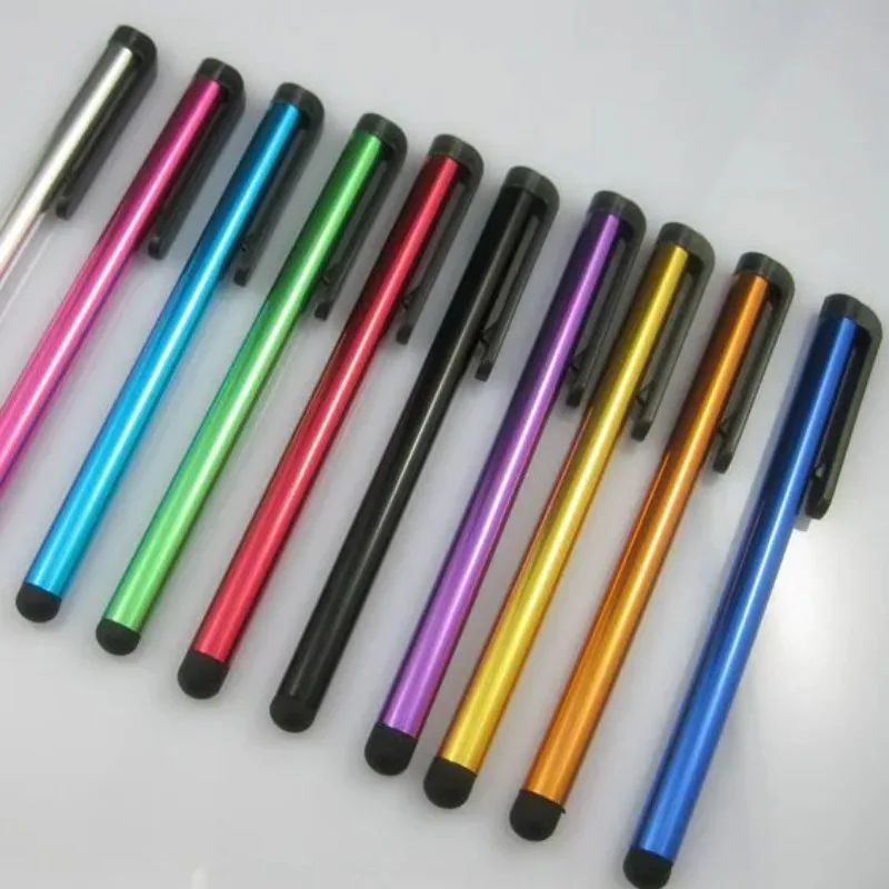 5000pcs Soft Rubber Tip Capacitive Touch Screen Stylus Pen For All Smart Phone Tablet Metal Stylus Clip