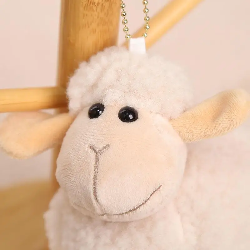 Weicher, flauschiger Schaf-Plüsch-Anhänger, bezauberndes Aussehen, sanfte Haptik, tolle Taschendekoration, Geschenk für Kinder und Freunde. – Detail 8