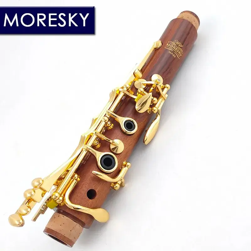 MORESKY Ebony Clarinet A tune 17 Key Silver plated copper Clarinet In La MA68