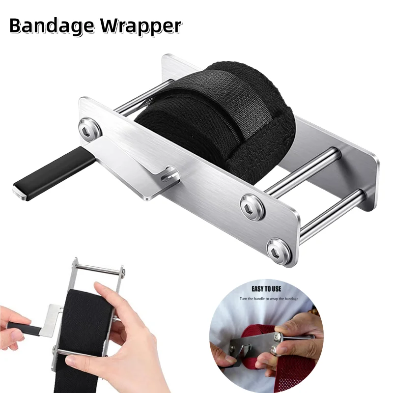 Portable Iron Boxing Hand Wrap Roller Manual Bandage Winder Tool Easy Use Quick Winding For Boxing Martial Arts Training Gear