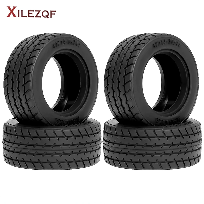 XILEZQF 4PCS 60D M-Grip Radial Tires 50684 Set for Tamiya M-Chassis Sakura Traxxas HSP HPI Kyosho 1/10 RC On-Road Drift Car Raci