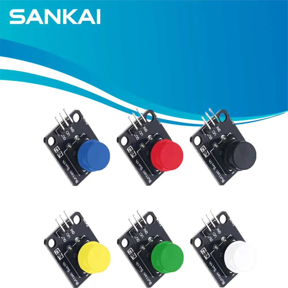 5pcs Large 12x12mm Button Module, High-Level Digital Output, Momentary Tactile Switch for Arduino