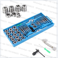 40 Piece Tap and Die Set w/Case Tapping Threading Chasing Repair, Metric Tap and Die Screw Extractor Set