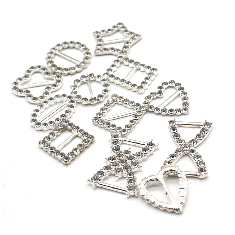 Shiny 28*45MM 5Pcs Crystal Rhinestone Brooch Accessories DIY Wedding Invitation Card Wine Glass Gift Box Creative Decoration