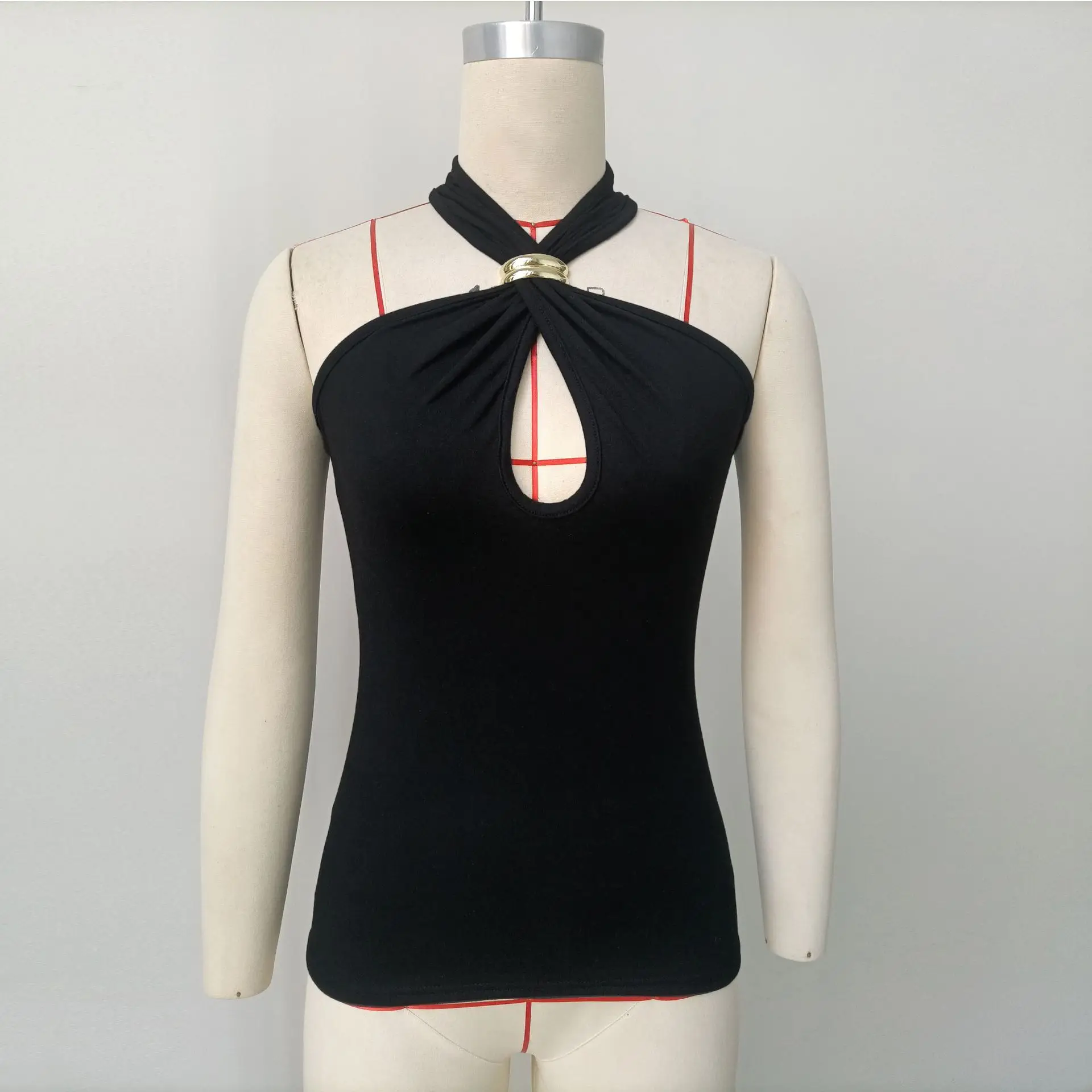 Sexy Halter Tops T-shirts Mode Sweatshirt Streetswear 2025, Zomerkleding Koreaanse Mode Vrouwen Y2K Elegante Tops Tees
