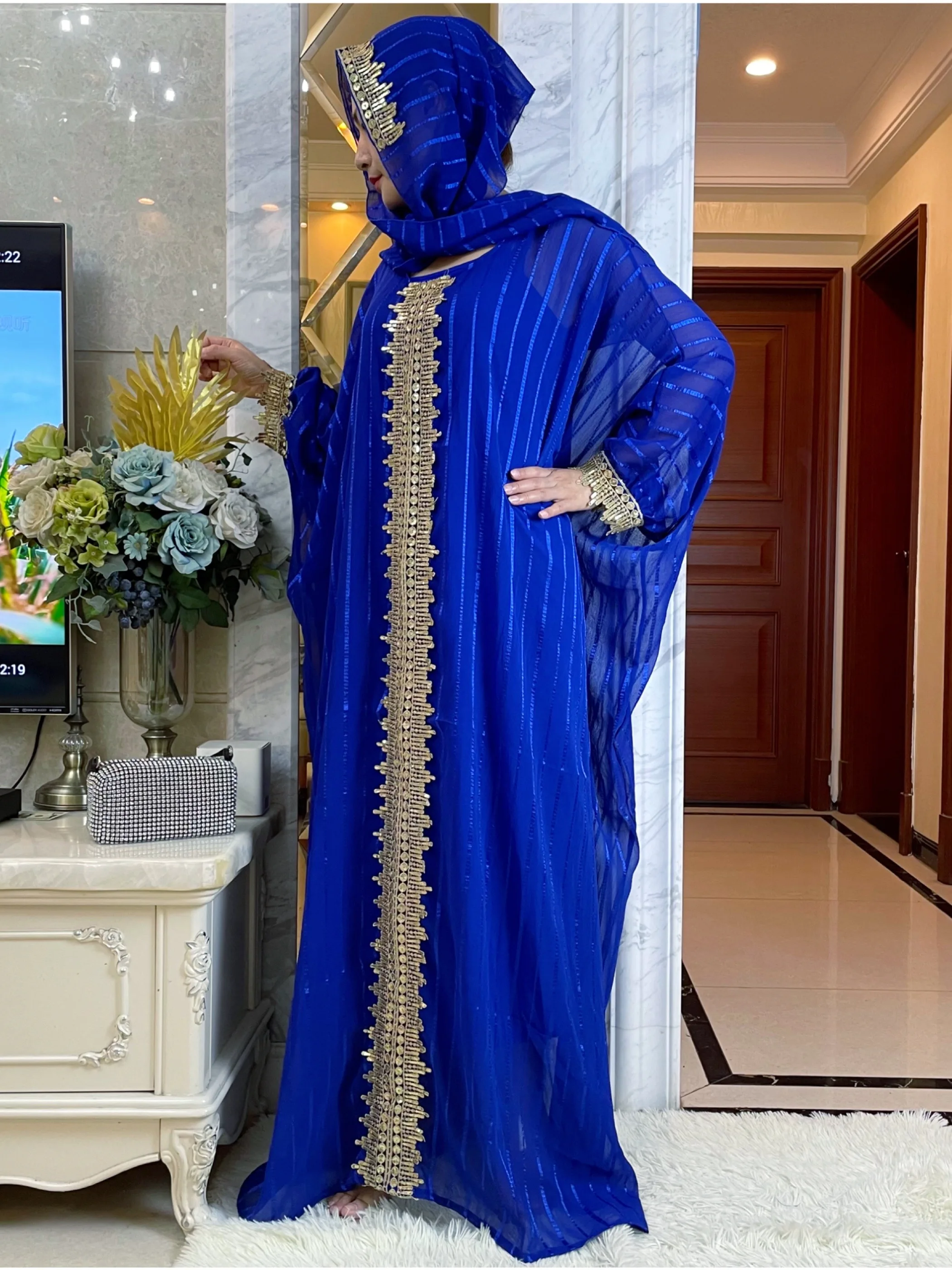 2023 African Traditional Dresses Includes Base Skirt  Scarf Chiffon Ankara Kaftan Robe Ladies Muslim Dubai Abaya Wedding Evening