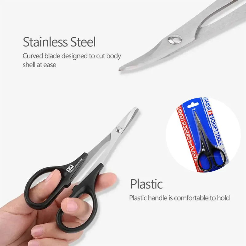 TAMIYA Metal Hard Stainless Steel Scissor Toll 74005 For RC Car Vehicle Boat Body Shell Bodyshell Curved Scissors RC Tool Upgrad