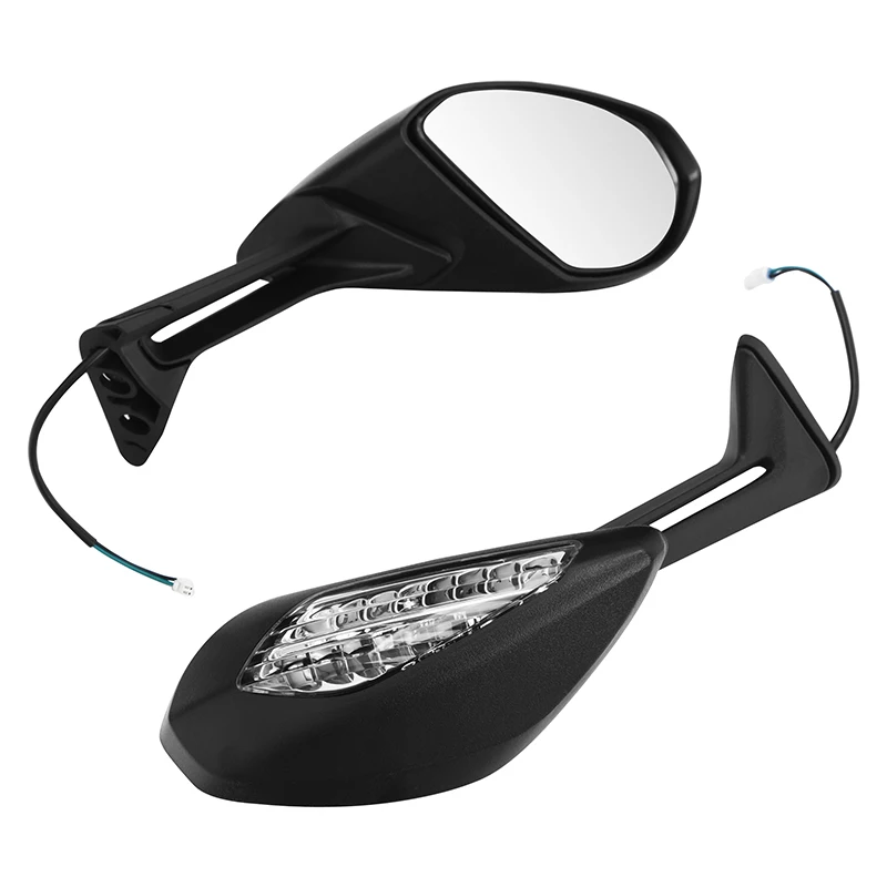 

Motorcycle L&R Side Black Turn Signals Mirrors Kit Rear View Side Mirror For Ducati 959 1299 Panigale S