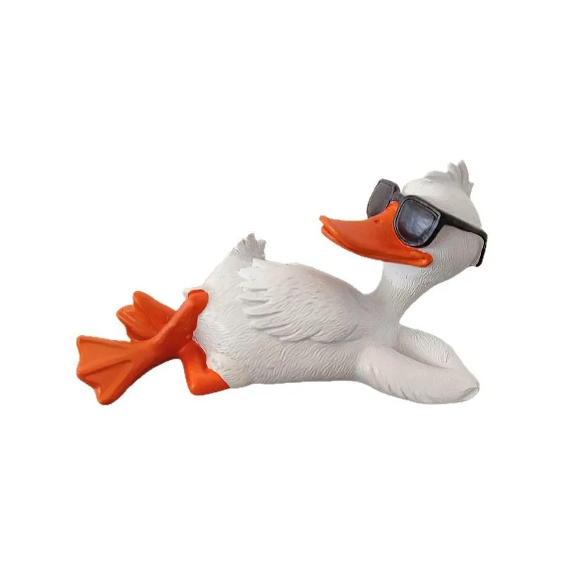 

Drunk Duck Figurine Duck Statues Funny Relaxed Yard Lawn Patio Porch and Landscape Home Decor Ornament