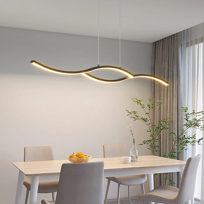 

Modern LED Pendant Light For Living Dining Room Kitchen Island Nordic Adjustable Chandelier Lighting Fixture Luster Hanging lamp