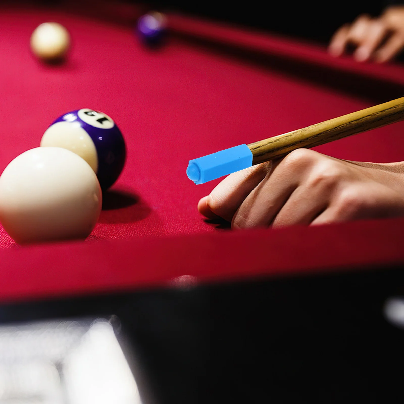 ที่ครอบหัวคิวบิลเลียดแบบพกพา 10 ชิ้น ป้องกันการลื่นไถล ทำจากยางนุ่ม อุปกรณ์เสริมสำหรับคิวพูล อุปกรณ์ป้องกันไม้คิวพูล