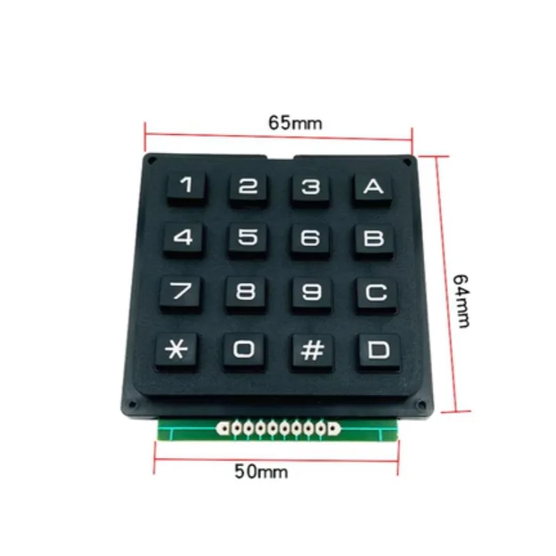 16-Key microcontroller keyboard key matrix 4 * 4 A-type 4X4 keyboard row and column scanning, industrial keyboard module