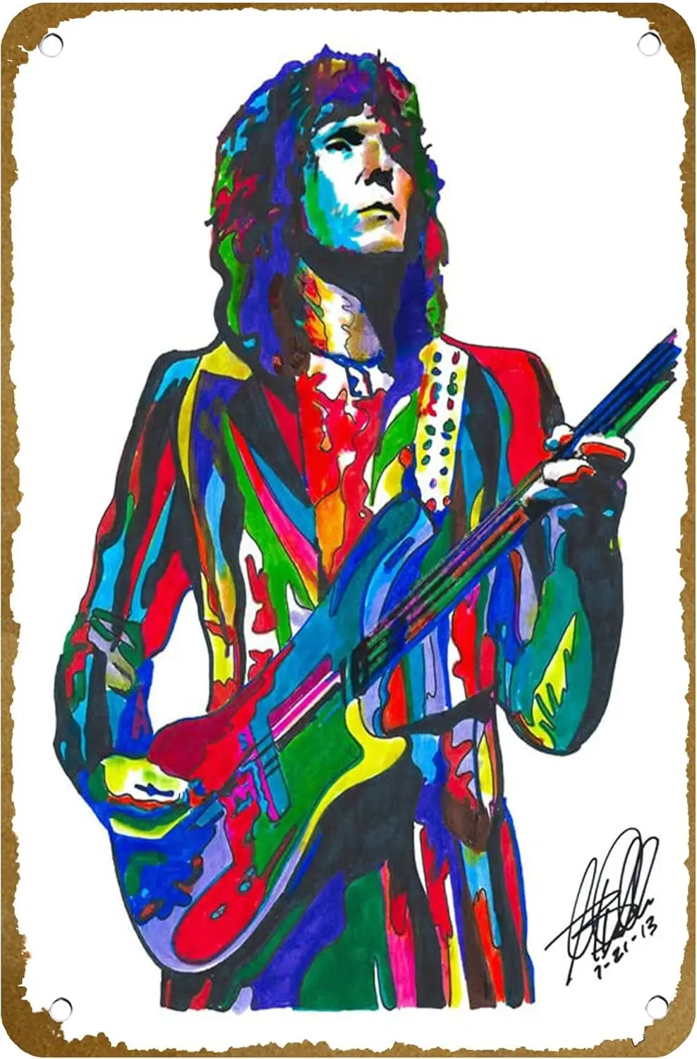 Chris Squire, Yes, Bass Guitar, Vocals, Progressive Rock, Music Poster Vintage Metal Tin sign Logo Family Club Bar Cafe Bed sign