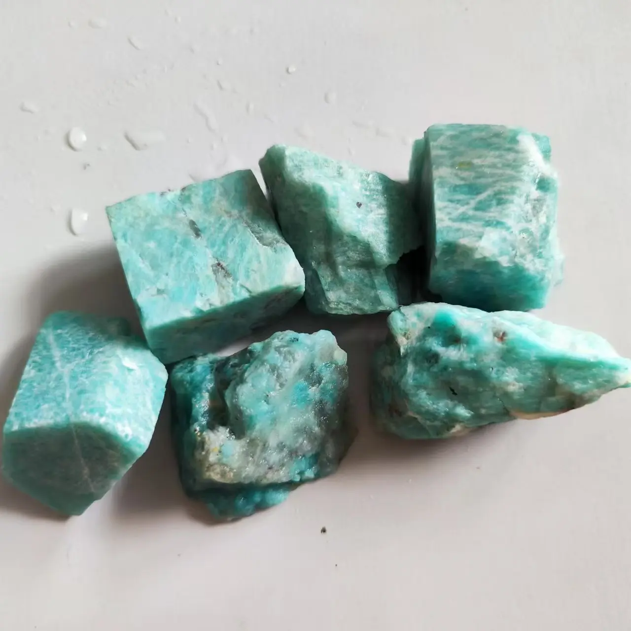 

Natural Amazonite Raw Stone Rough Quartz Crystal Reiki Healing Energy Gemstone Mineral Specimen Home Decoration Stone