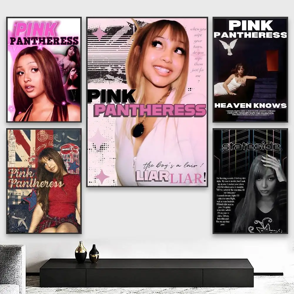 ملصق ألبوم Singer Pink P-Pantheress عالي الدقة جدار لاصق مقاوم للماء لغرفة المعيشة المنزلية وغرفة النوم والديكور الجمالي #3