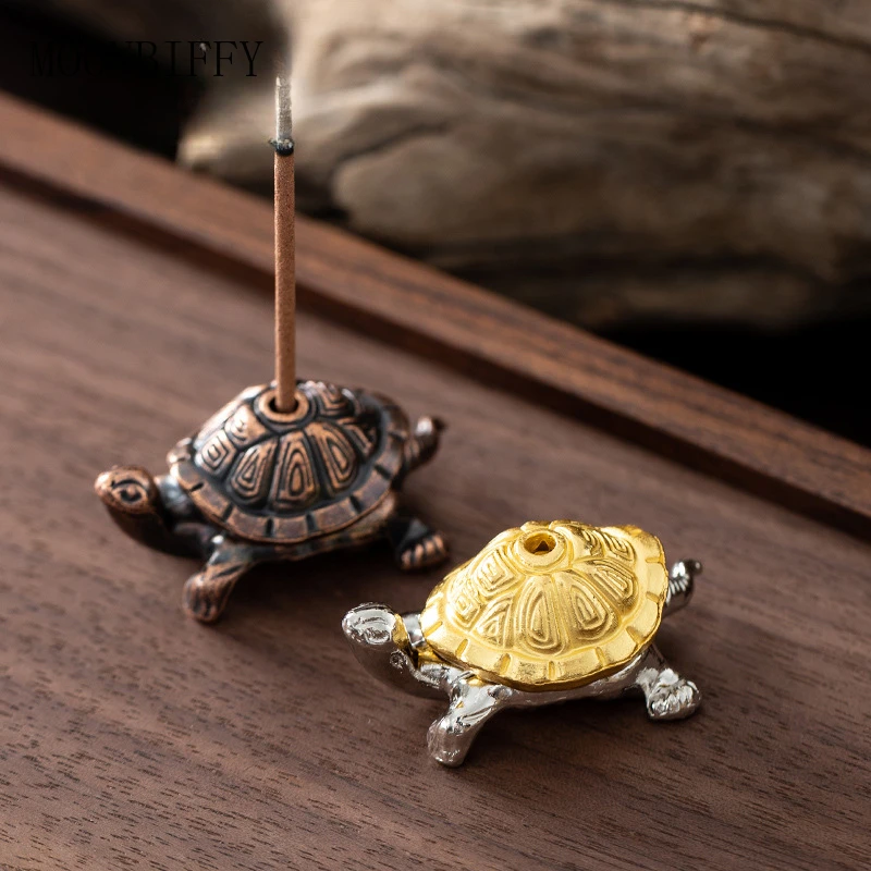 1 Pc Turtle Shape Portable Incense Censer Stick Holder Burner Stand Sandalwood Holder Teahouse Home Office Decoration