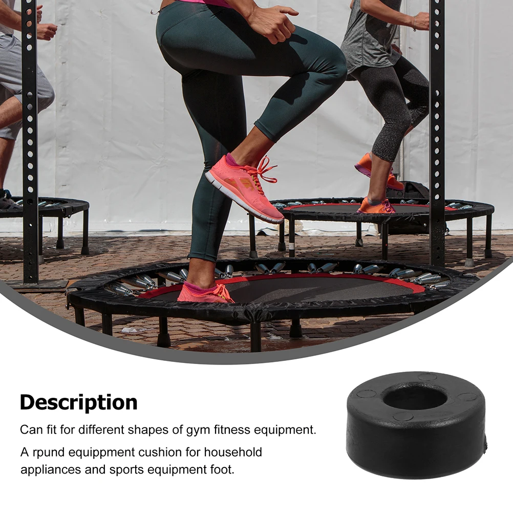 

4pcs Feet Bumpers Rubber Material Durable Round Pads For Fitness Equipment Workout Blocks Gym Accessories Furniture Legs Parts