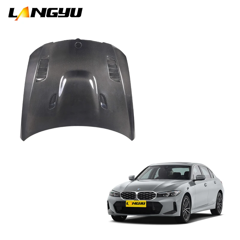 Auto Body Parts Front Bonnet Hood Cover V Style Carbon Fiber  For  Series E90 Engine s