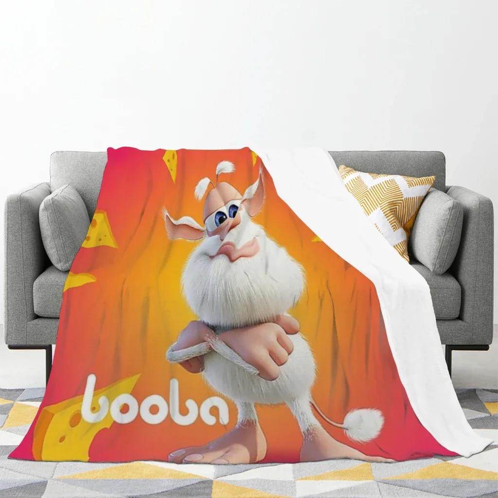 Fourbob-Booba Animation for kids 2020 Medium Blanket Soft comforter sets throw for Couch Warm Flannel Blankets Bedroom Décor