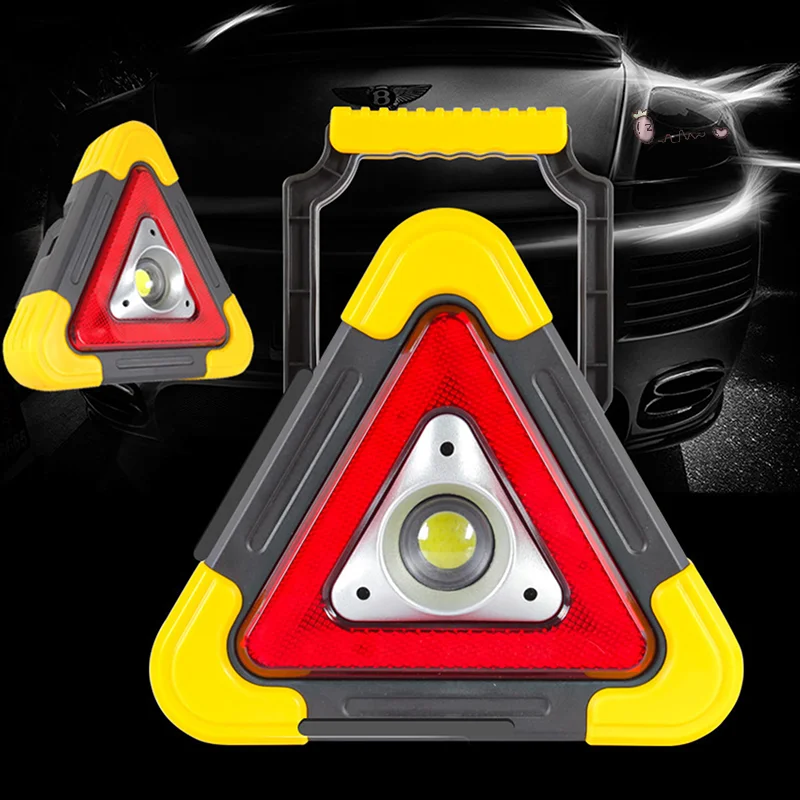 

30W Multifunction Car Breakdown Emergency Safety Triangle Stop Sign With Red LED Warning Light LED Triangle Light Car Stop Sign