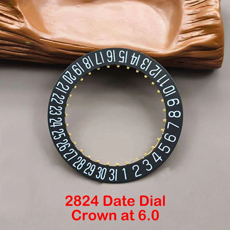 ETA 2824 حركة التاريخ عجلة الاتصال الهاتفي صالح 2824 حركة ميكانيكية أوتوماتيكية تاريخ اليوم عند 3.0/6.0 تاج في عجلة ذهبية سوداء بيضاء #6