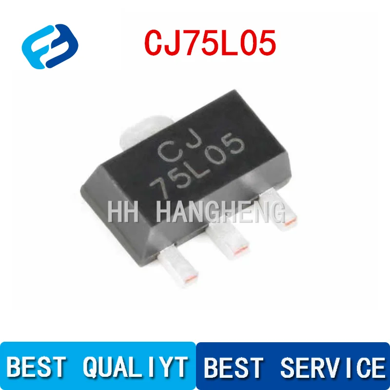 5/10/50 PCS CJ75L05 Three-Terminal Voltage Regulator Chip CJ75l05 3% SOT-89 0.1A 5V SMD Linear Voltage Regulator Circuit Chip