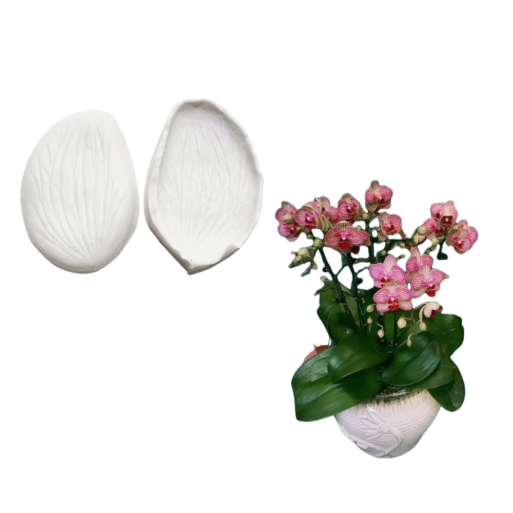 2PCS Butterfly Orchid Flower Leaves Petal Veiners Silicone Moulds Chocolate Sugar Paper Clay Fondant Cake Decorating Tools M2912
