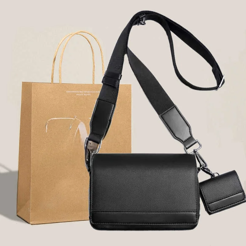 

Faionable Men's Bag 2-in- Flip Cover Crossbody oulder Bag Casual Versatile Small Square Bag for Youth Casual Scenarios