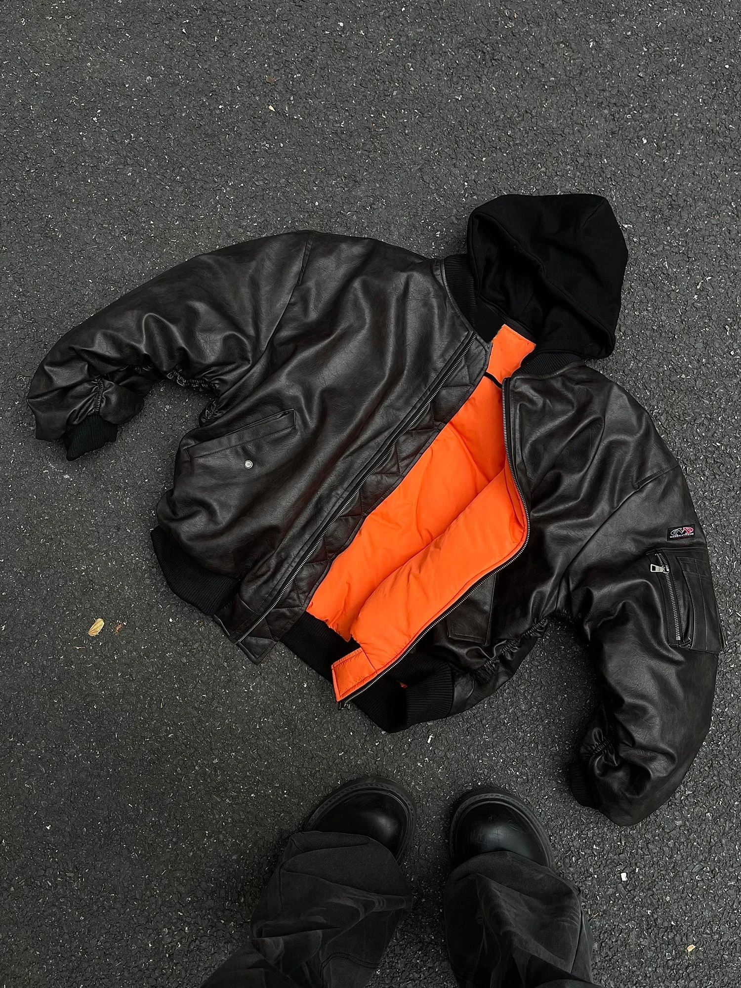 

Американский ретро-стиль: кожаная куртка-бомбер из хлопка для мотоциклистов, свободный крой, зимняя версия, рабочая одежда, утепленная верхняя одежда