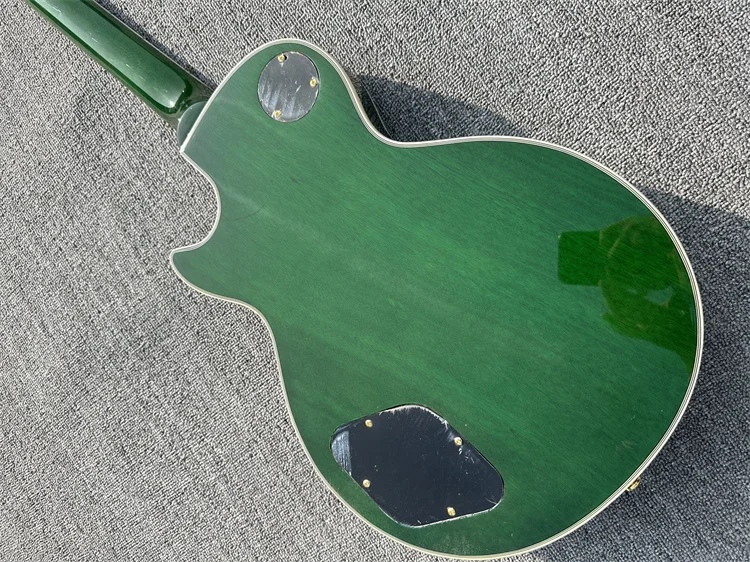 Customized electric guitar, Caston, green large flower, made of imported wood, fast package shipping