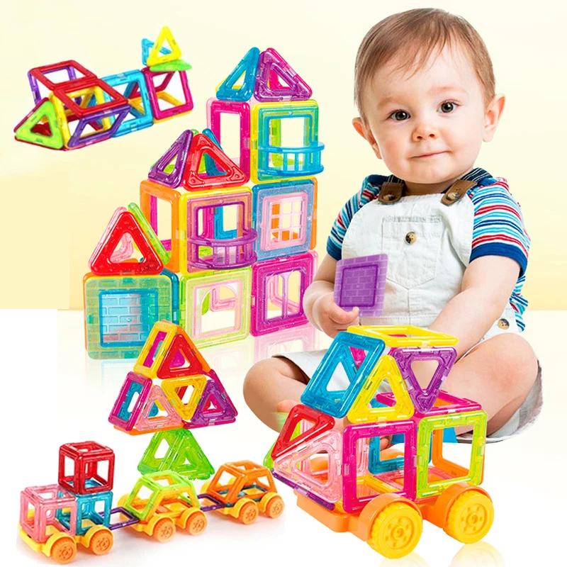 110-184pcs Mini Size Magnetic Constructor Designer Set Magnetic Building Blocks Magnet Bircks Educational Toys For Children Gift