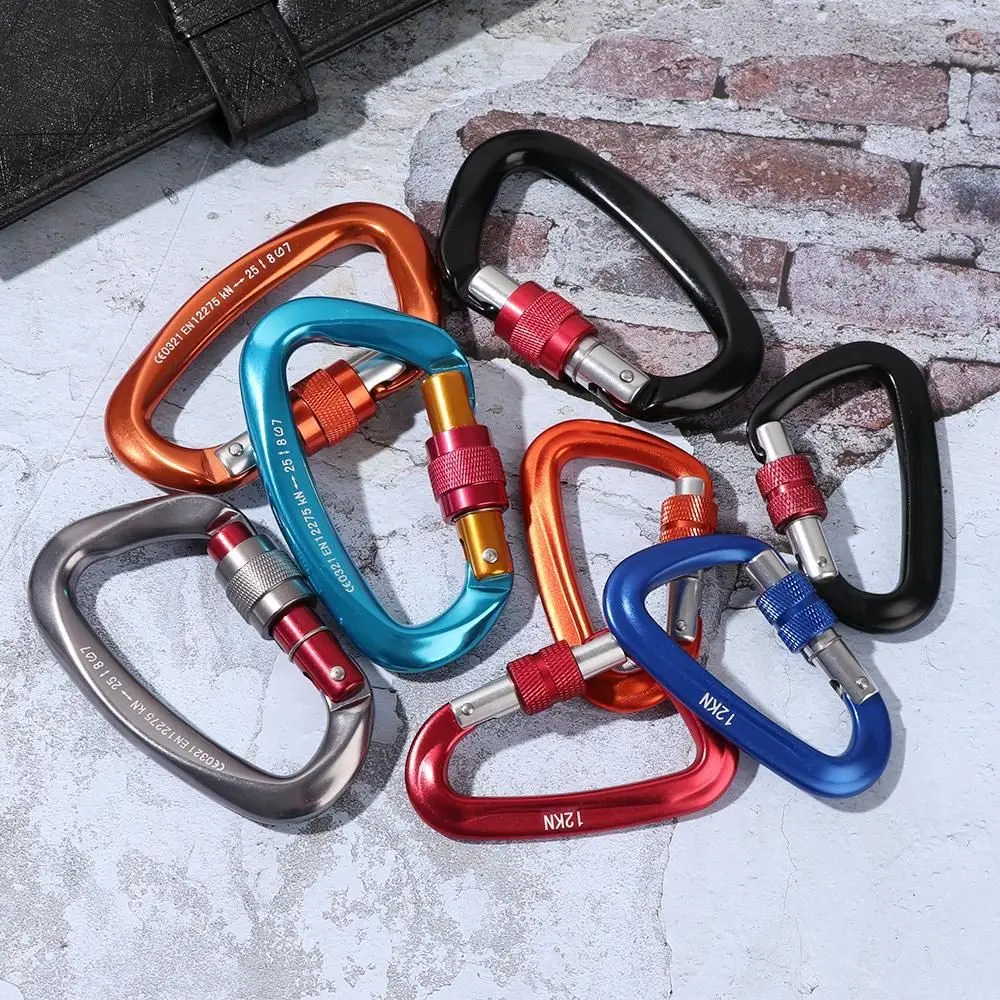 ملحقات التصاعدي في الهواء الطلق تسلق خطاف المفاتيح معدات حماية تسلق الجبال المهنية حلقة تسلق الأمن قفل رئيسي