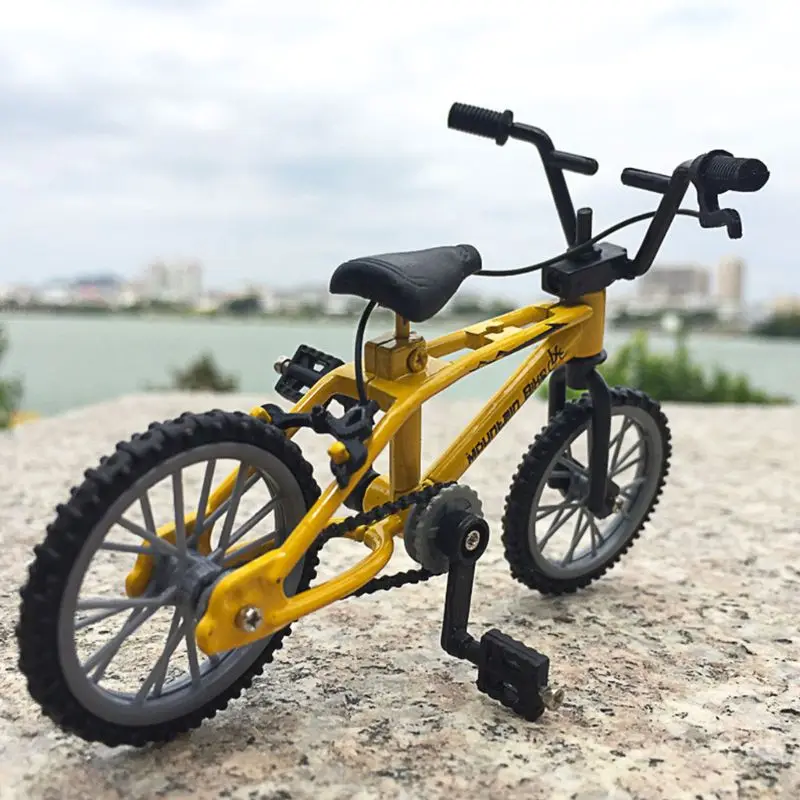 Mini bicicleta dedo en miniatura aleación para niños, modelo bicicleta montaña DIY para simulación