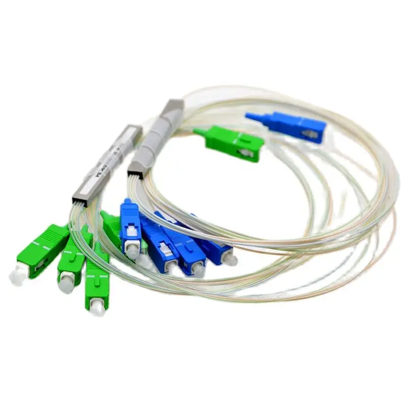 10 Stuks Nieuwe Sc Upc/Apc Fiber Optic Splitter Connector 0.9Mm Single Mode 1:4 Plc Differentiële Splitter Whoesale