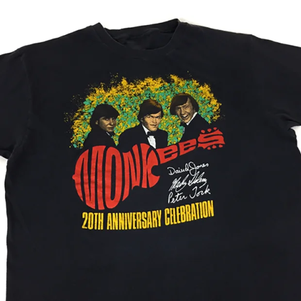 Monkees 20th Anniversary Tour, camiseta preta Vintage 1986, tamanho S-4XL, AC526