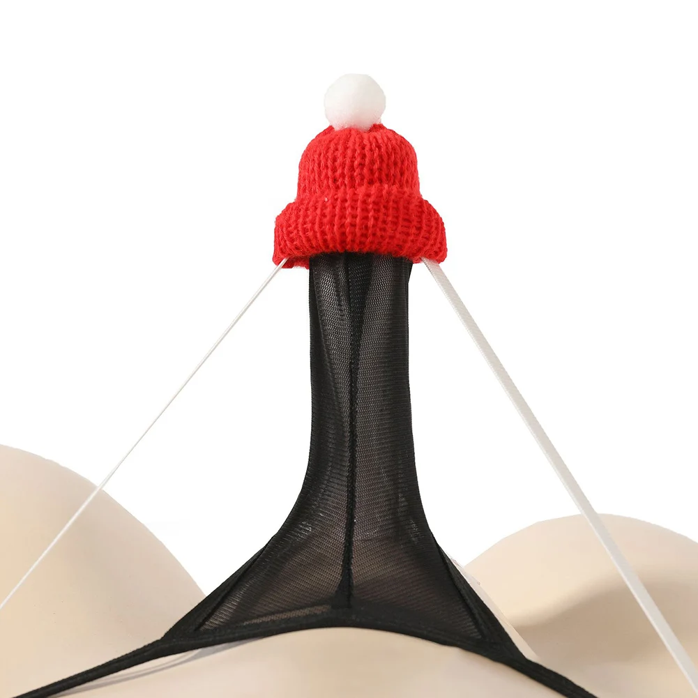 

Мужские сексуальные рождественские стринги с двойным стрингом, сексуальные Tоy для мужчин, гей-сисси, выпуклая сумка, эластичное сетчатое нижнее белье с Т-образной спинкой, трусики для горячих мужчин