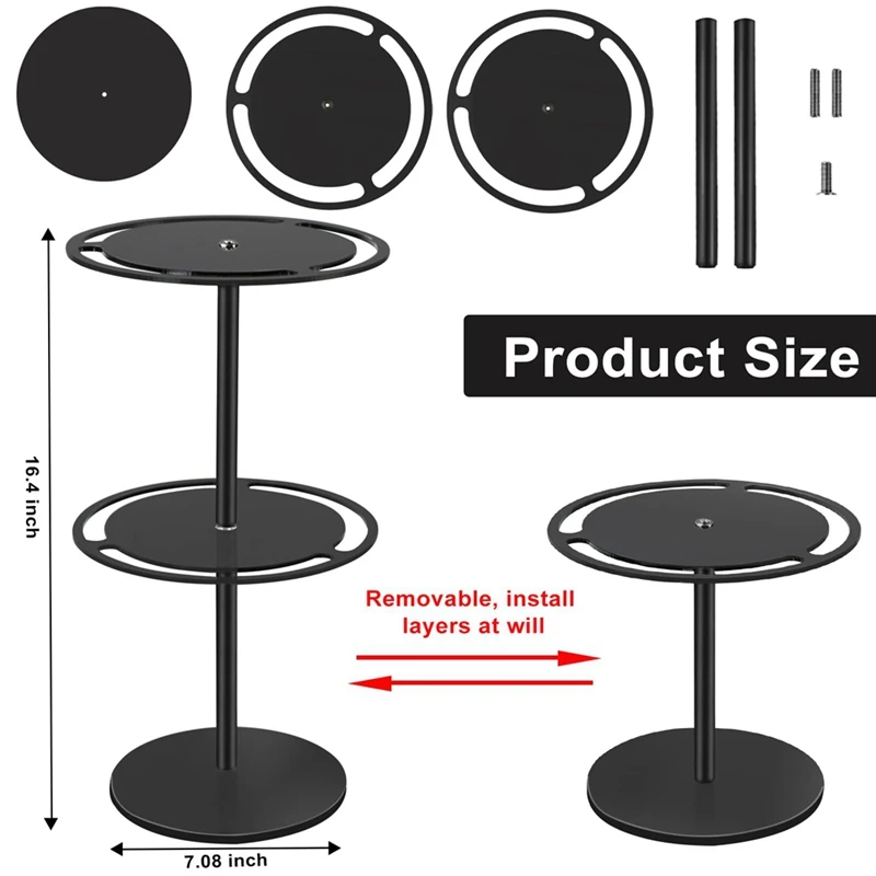 Sunglasses Holder Organizer, 360° Rotatable Acrylic Eyeglasses Display Stand, Eyewear Storage Rack For Desk Dresser Easy Install