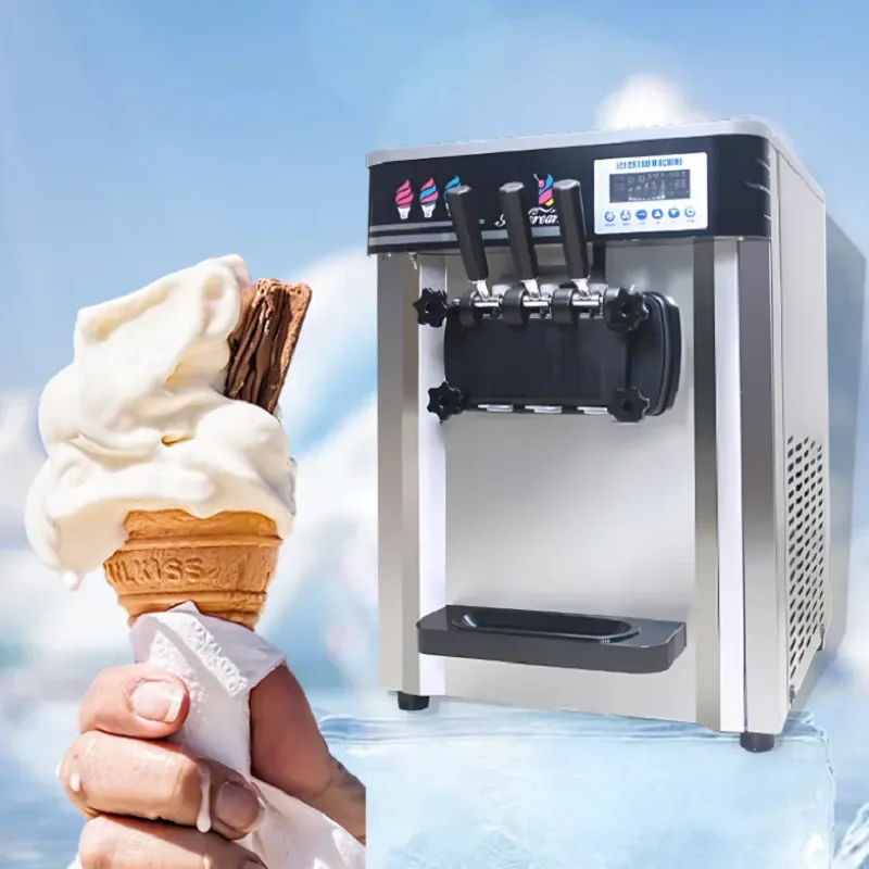 

New Ice Cream Making Machine Commercial Fully Automatic Ice Cream Machine Stainless Steel Sweet Cone Ice Cream Maker