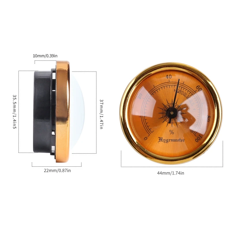 High-precision Cigar Hygrometer Round Hygrometer for Cigar Cigar Box