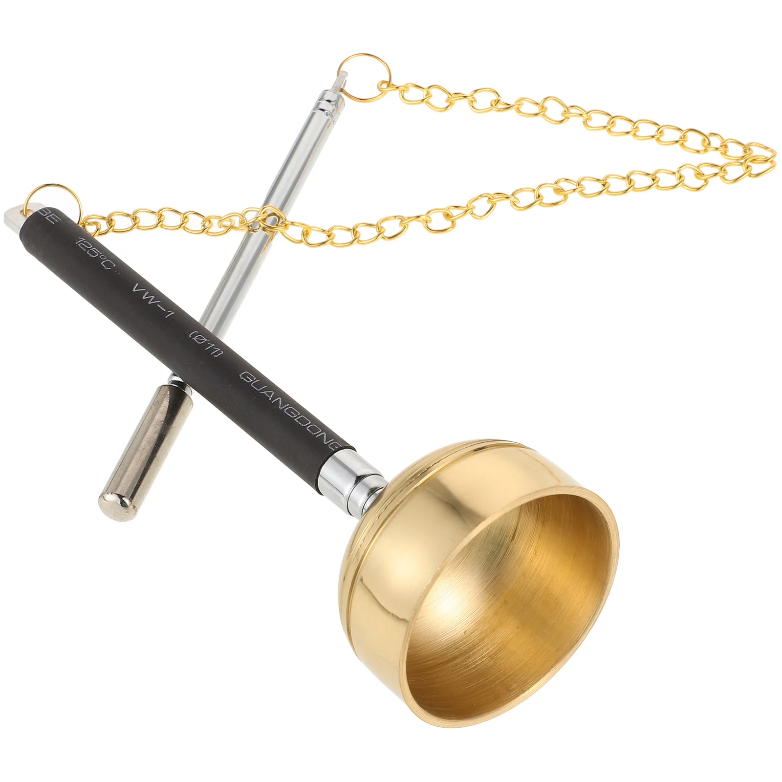 

Temple Copper Portable Percussion Instrument Retractable Mallet Sturdy Metal Music Vintage Bell Harmonious Sound Chain
