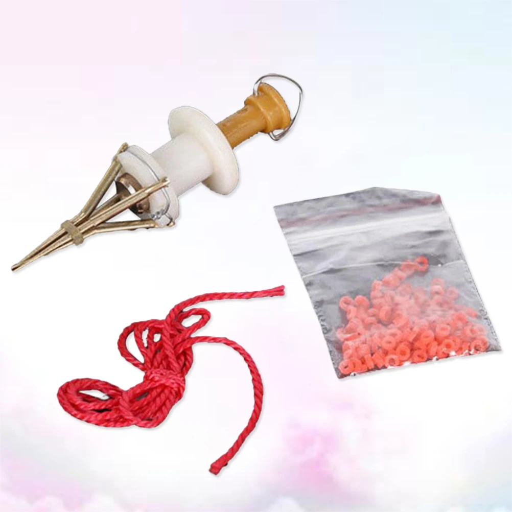 

Red Worm Bait Worm Clip Granules Bloodworm Clips Fishing Tackle Tools Baits Clips Set (Random Particle Color)