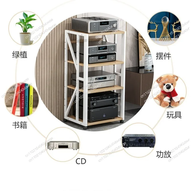 Adjustable Cabinet Speakers Audio Feet Multi-Layer Household Shelves with Spacing Movement for Better Sound Quality