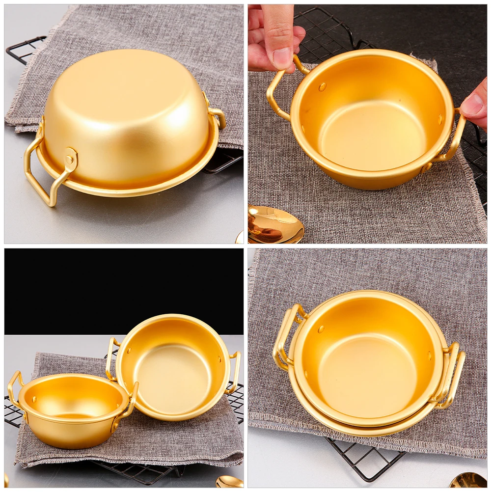 

Large Capacity Aluminium Alloy Food Multi-Function Salad Mixing Dual Handles Microwave Safe Reusable Kitchen Serving Bowl For